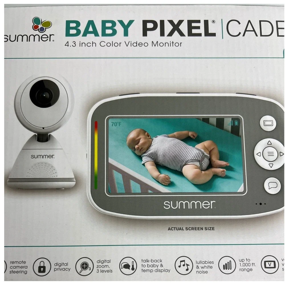 Summer Infant Baby Pixel Cadet 4.3 Inch Color Video Monitor with Night Vision C3